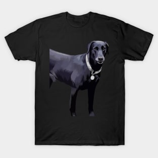 rough black dog-vector art the dog T-Shirt